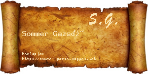 Sommer Gazsó névjegykártya